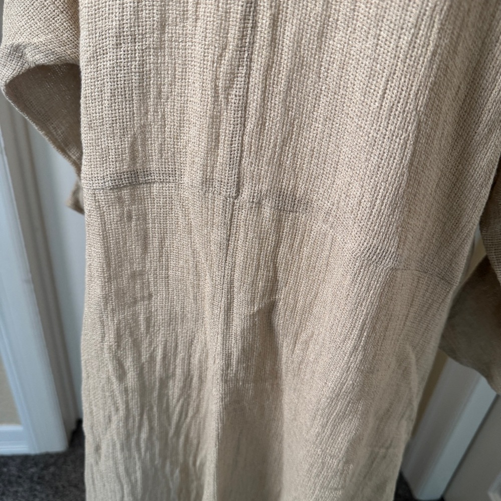 Masscob Linen Blend Maxi Dress Women’s XS Neutral Minimalist Made Spain - Picture 3 of 6